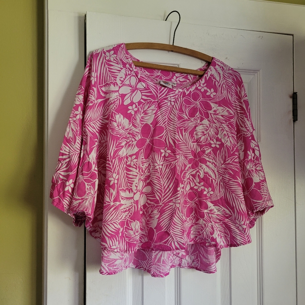 Hawaiian Floral Pink Women's Top